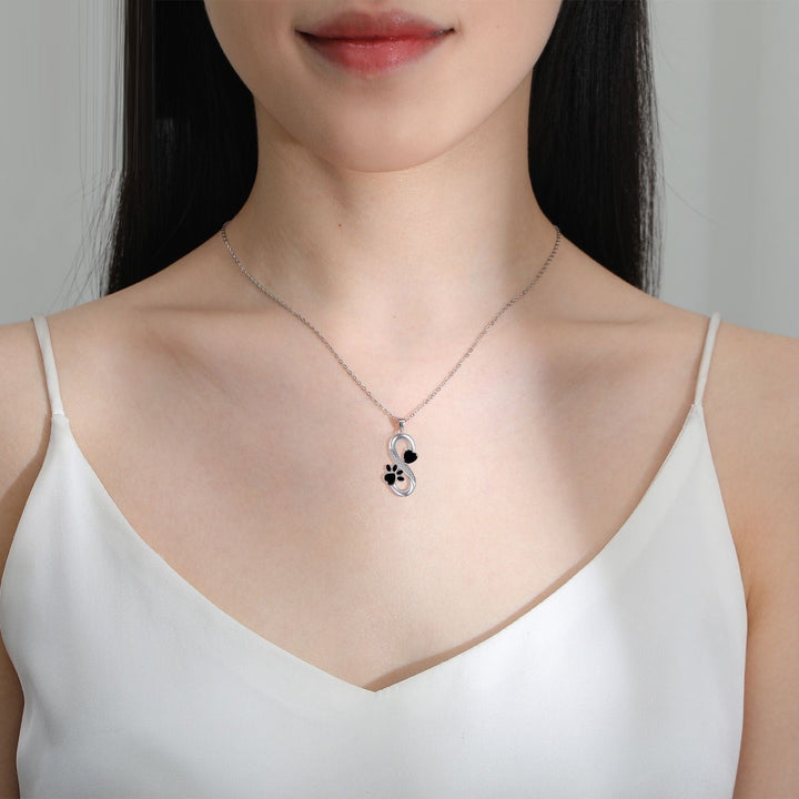 Infinite Love Heart & Paw Necklace
