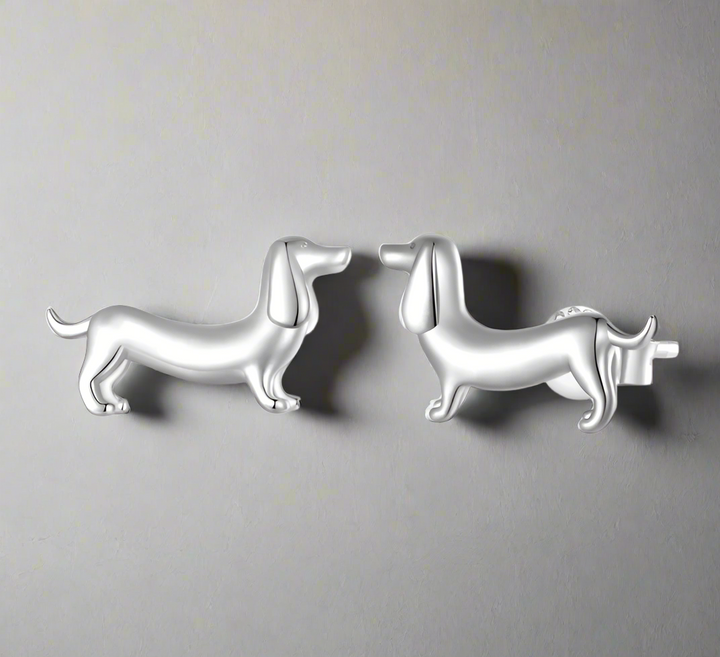Dachshund Earrings Made of Silver